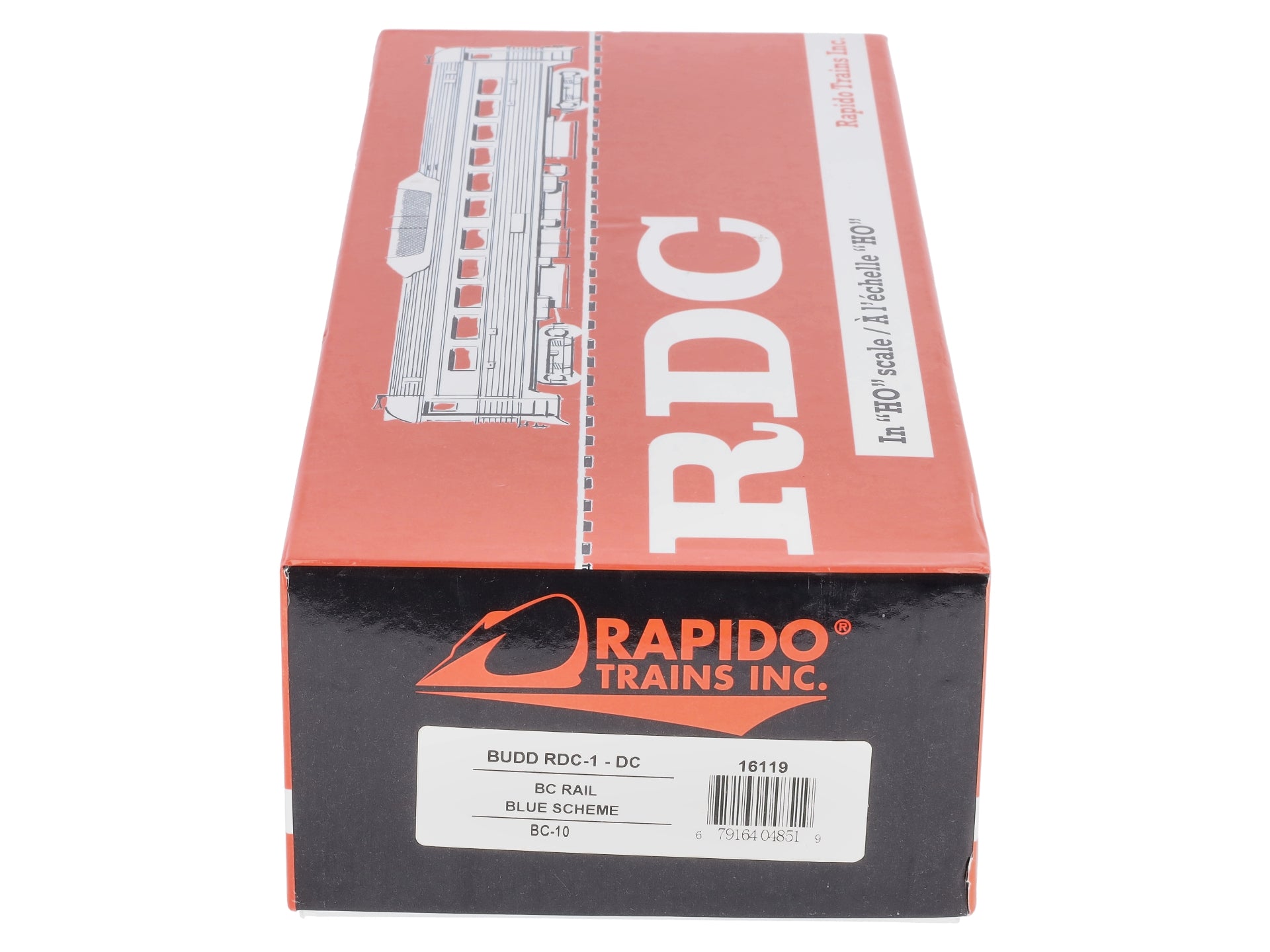 Rapido Trains 16119 HO Scale BC Rail Budd RDC-1 with DC #BC-10