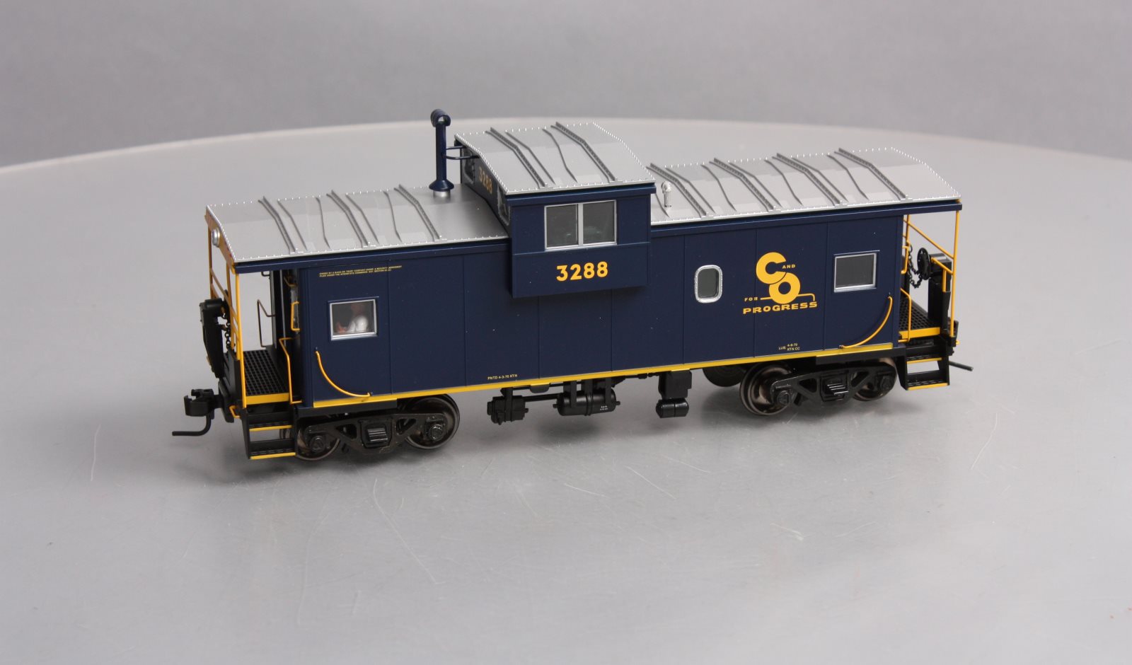 Atlas 7602-1 O Scale B&O Extended Vision Illuminated Caboose #3288 - 2-Rail LN/Box