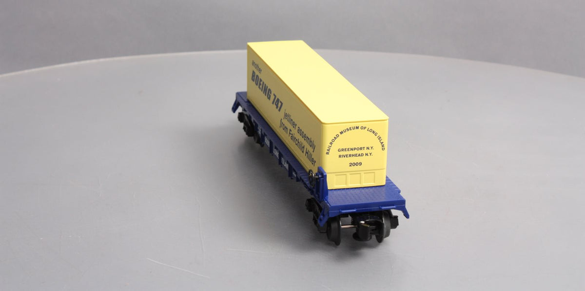 Lionel 6-52498 O Gauge RR Museum of LI 2010 Flatcar with Boeing Container NIB