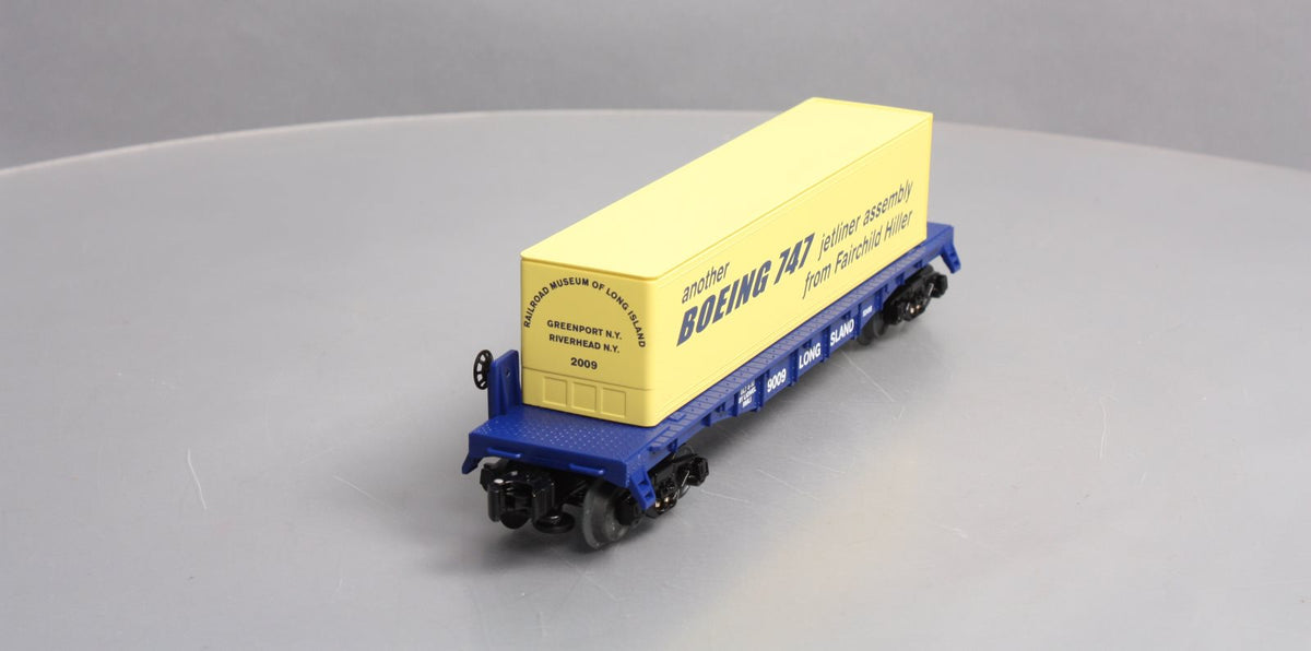 Lionel 6-52498 O Gauge RR Museum of LI 2010 Flatcar with Boeing Container NIB