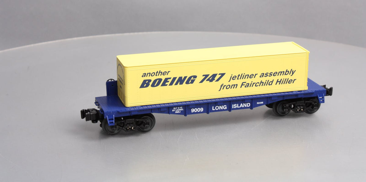 Lionel 6-52498 O Gauge RR Museum of LI 2010 Flatcar with Boeing Container NIB