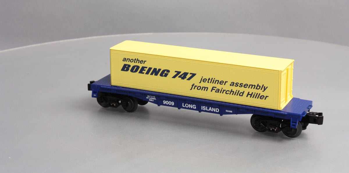 Lionel 6-52498 O Gauge RR Museum of LI 2010 Flatcar with Boeing Container NIB