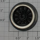 Lionel 249E-26 Black 12-Spoked Plain Wheel, Nickel Rim-w/ Eccentric Stud