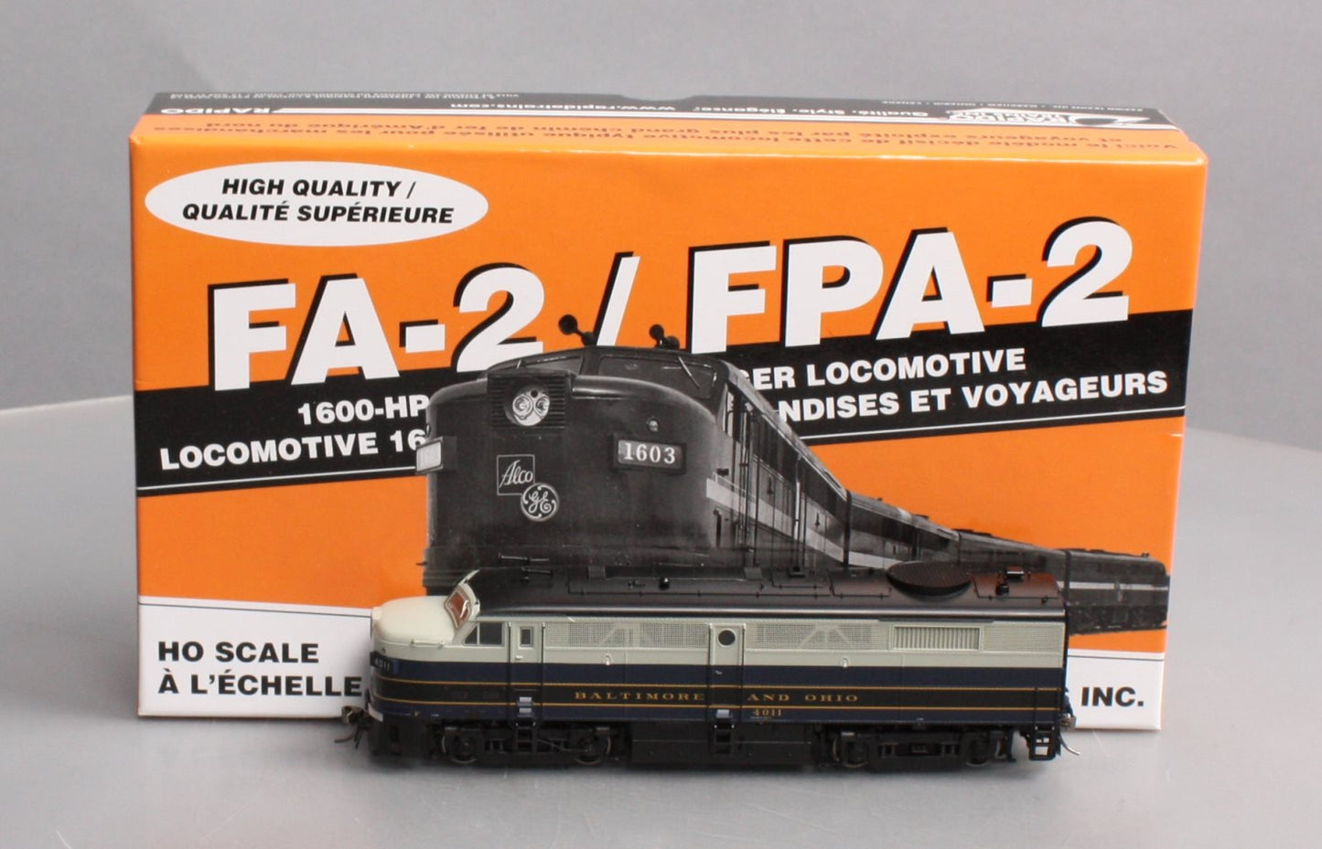 Rapido Trains 21505 HO Baltimore & Ohio Alco FPA-2 with LokSound & DCC #4011