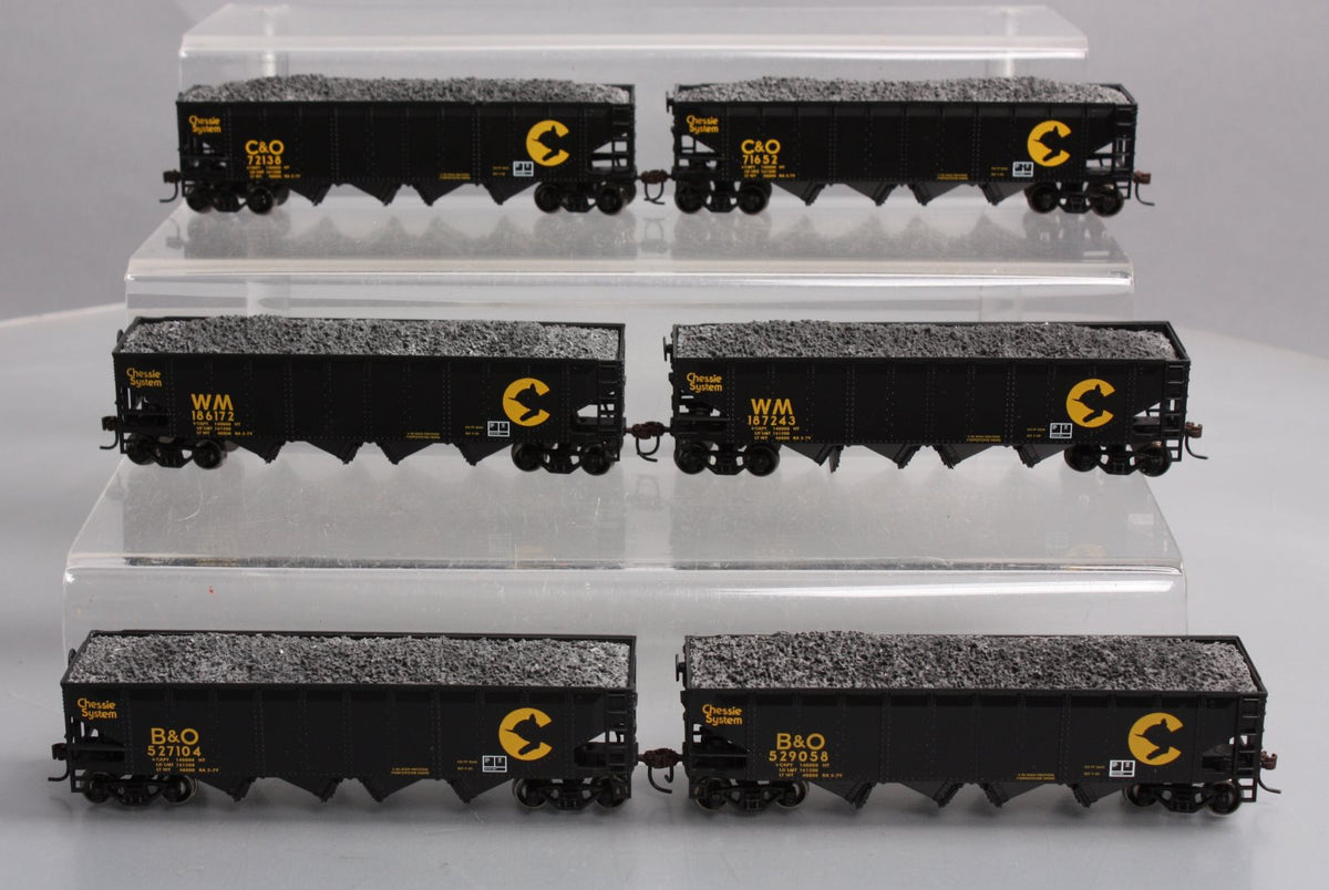 Athearn 92780 HO Chessie 40' Quad Hopper 6 Pack LN/Box