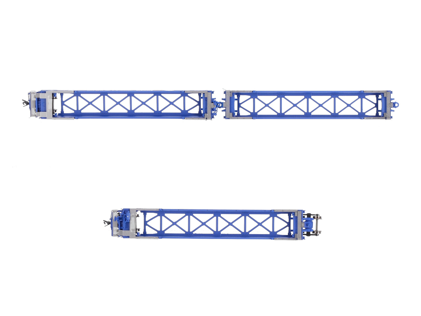 Deluxe Innovations 350404 N Pacer Maxi-Stack IV 3-Unit Intermodal Well Car Set LN/Box