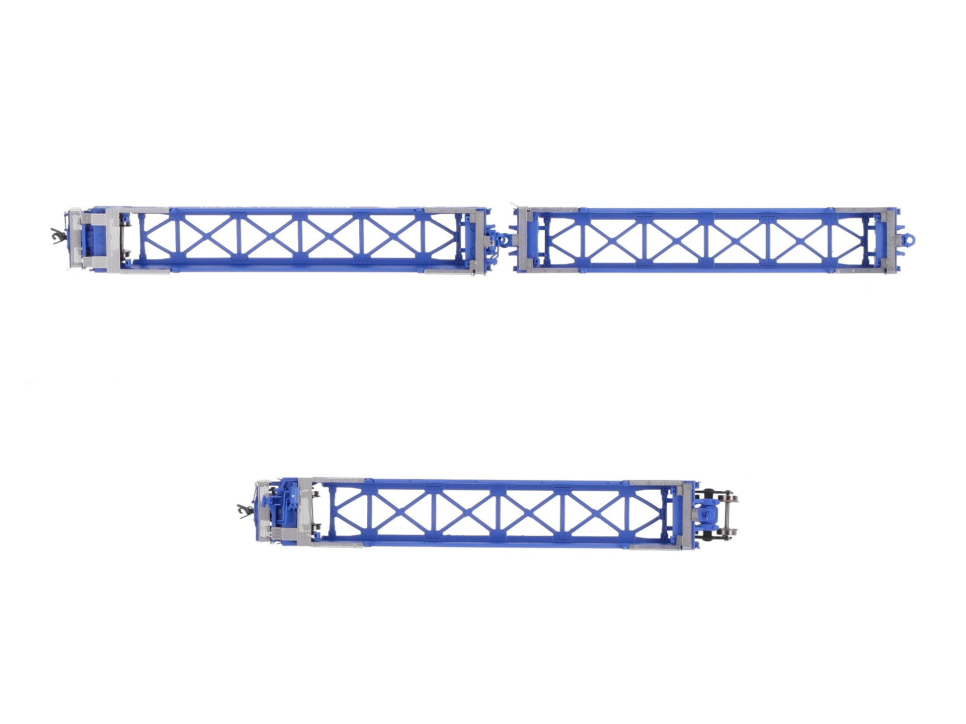 Deluxe Innovations 350404 N Pacer Maxi-Stack IV 3-Unit Intermodal Well Car Set LN/Box