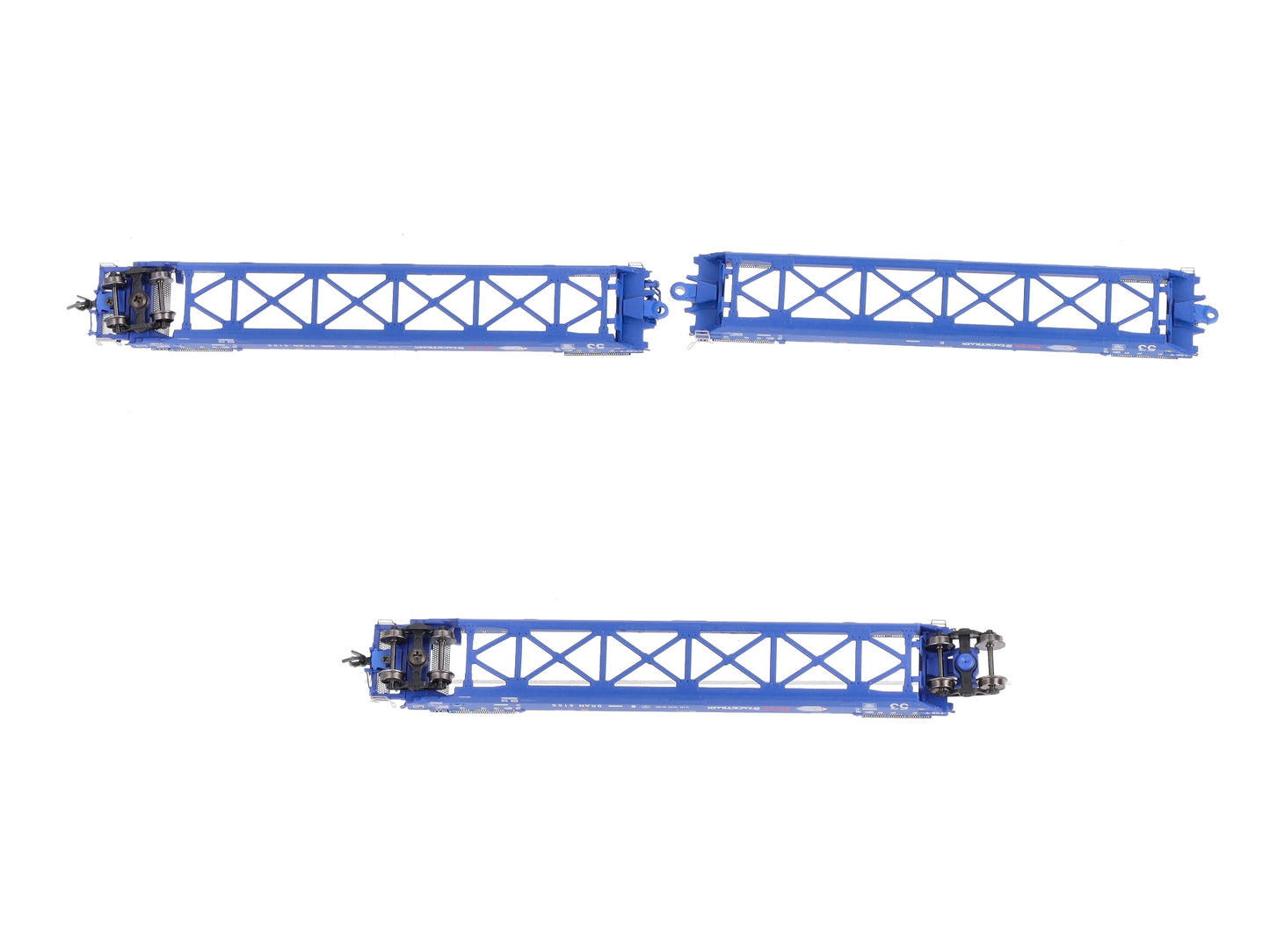 Deluxe Innovations 350404 N Pacer Maxi-Stack IV 3-Unit Intermodal Well Car Set LN/Box