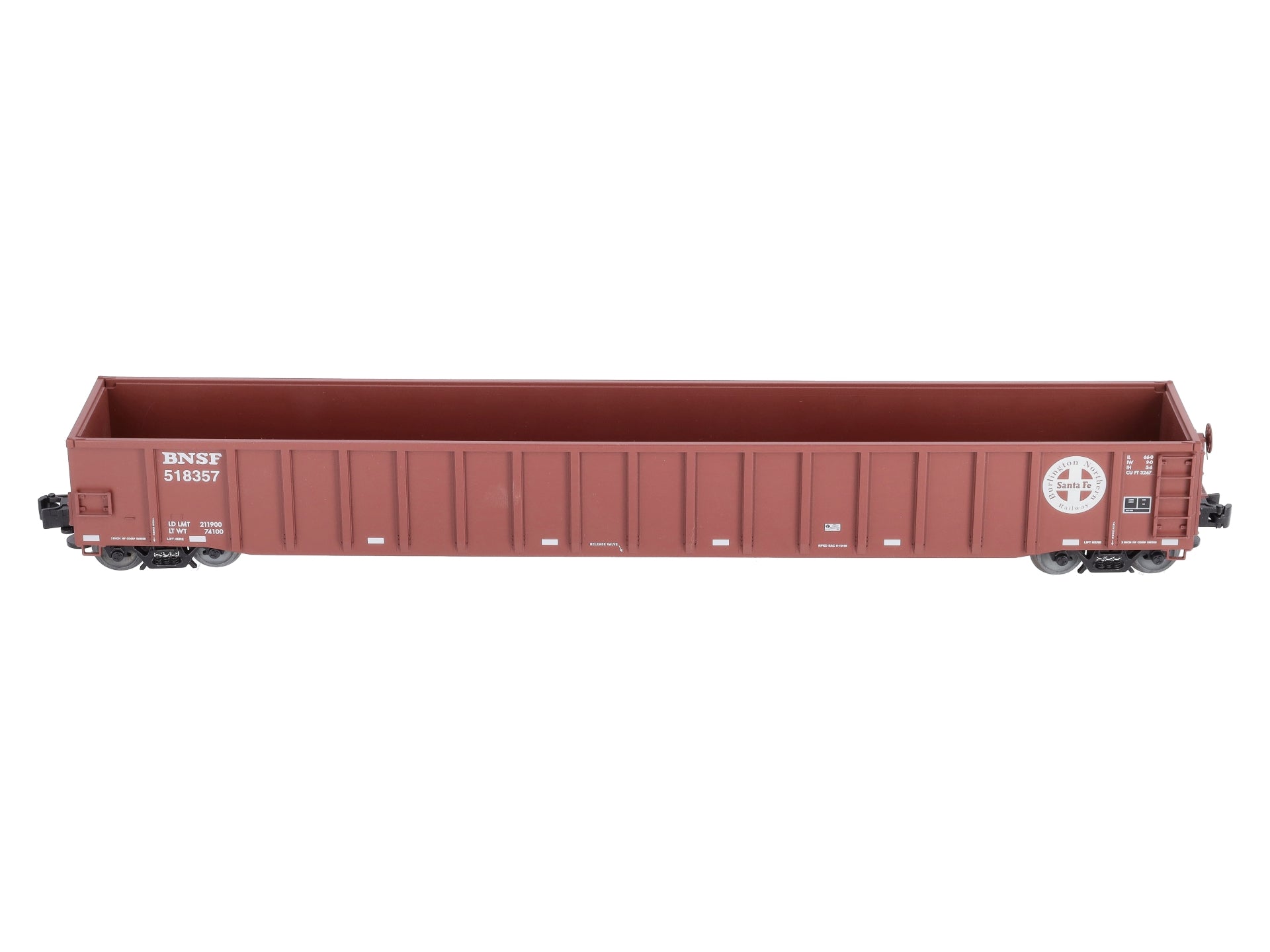 Lionel 6-83317 O BNSF 65' Mill Gondola #518357