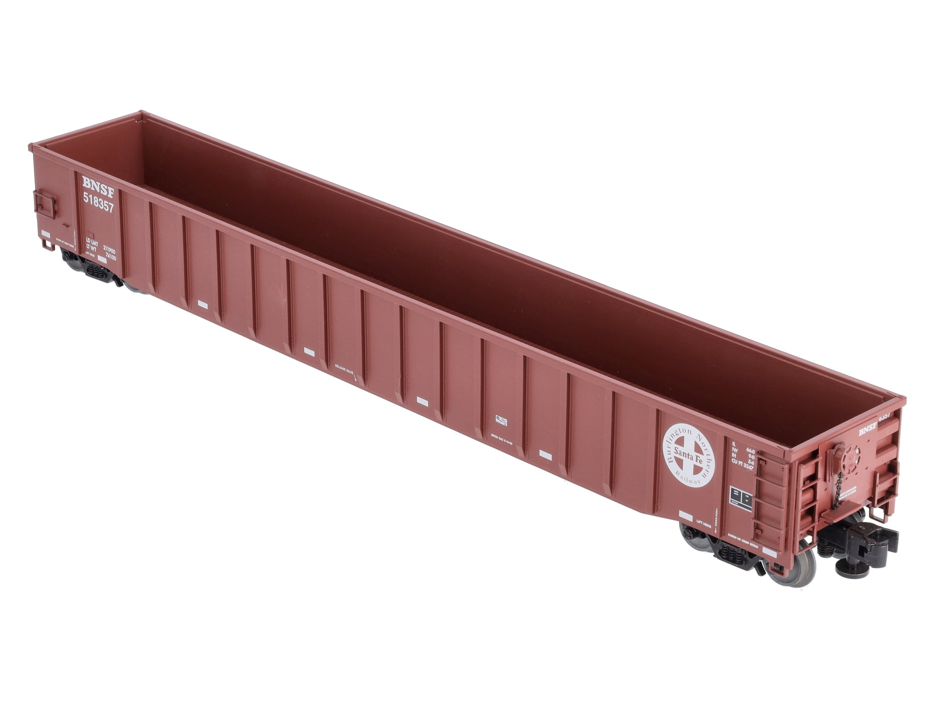 Lionel 6-83317 O BNSF 65' Mill Gondola #518357