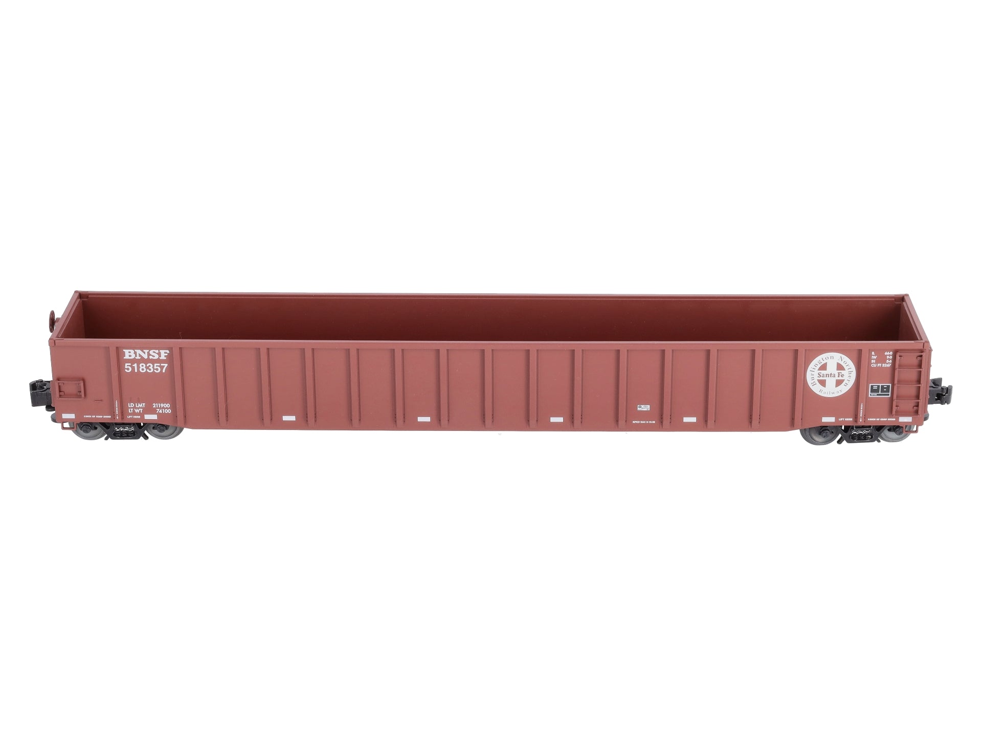 Lionel 6-83317 O BNSF 65' Mill Gondola #518357