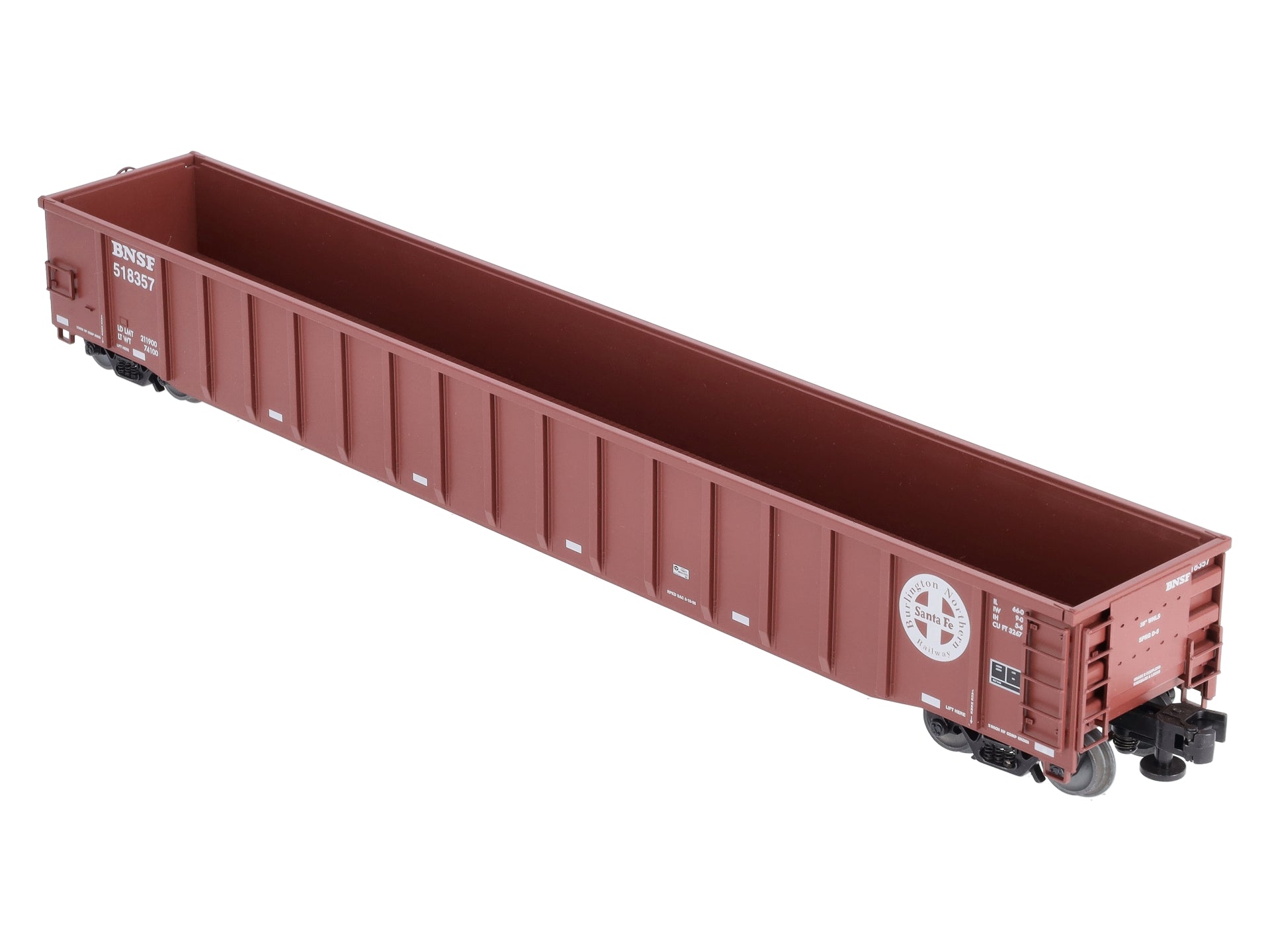 Lionel 6-83317 O BNSF 65' Mill Gondola #518357