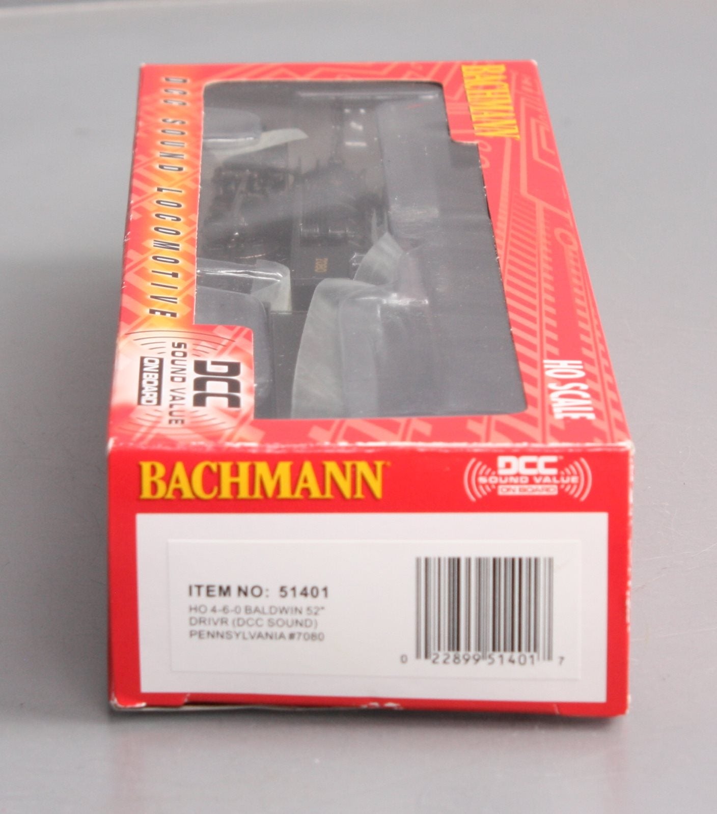 Bachmann 51401 HO Pennsylvania Baldwin 4-6-0 Steam Loco w/DCC & Sound #7080 LN/Box