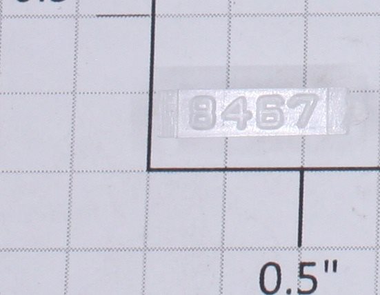 Lionel 8467-6 Right Hand Clear Raised Number Marker Lens/Number Board