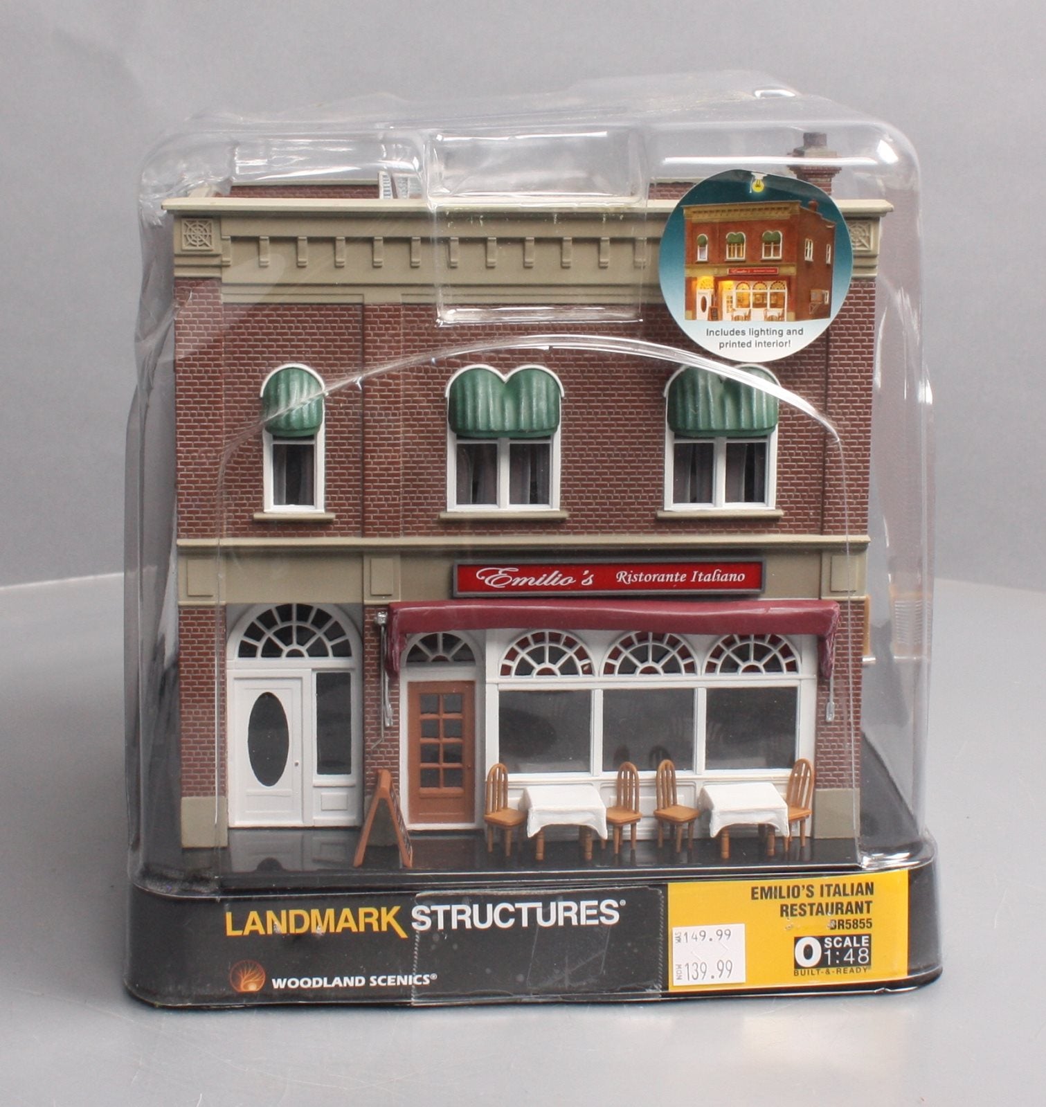 Woodland Scenics BR5855 O Built-&-Ready Emilio's Italian Restaurant Building