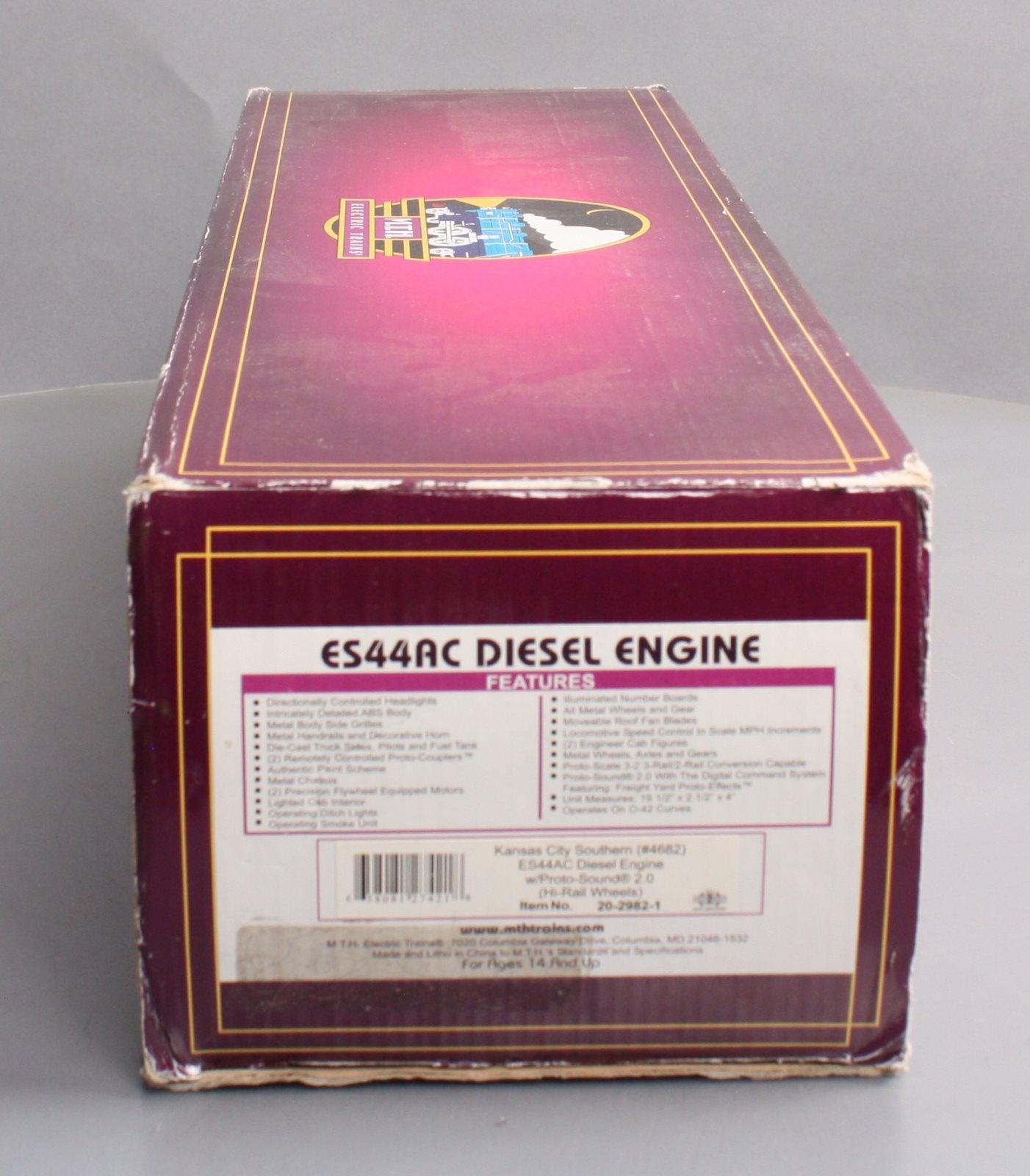 MTH 20-2982-1 KCS ES44AC Diesel Engine w/PS2 #4682 (Hi-Rail Wheels)