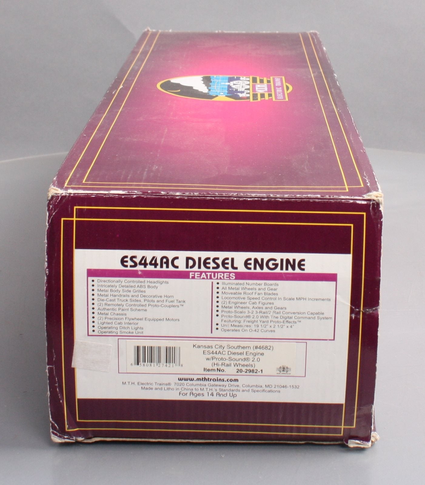 MTH 20-2982-1 KCS ES44AC Diesel Engine w/PS2 #4682 (Hi-Rail Wheels)
