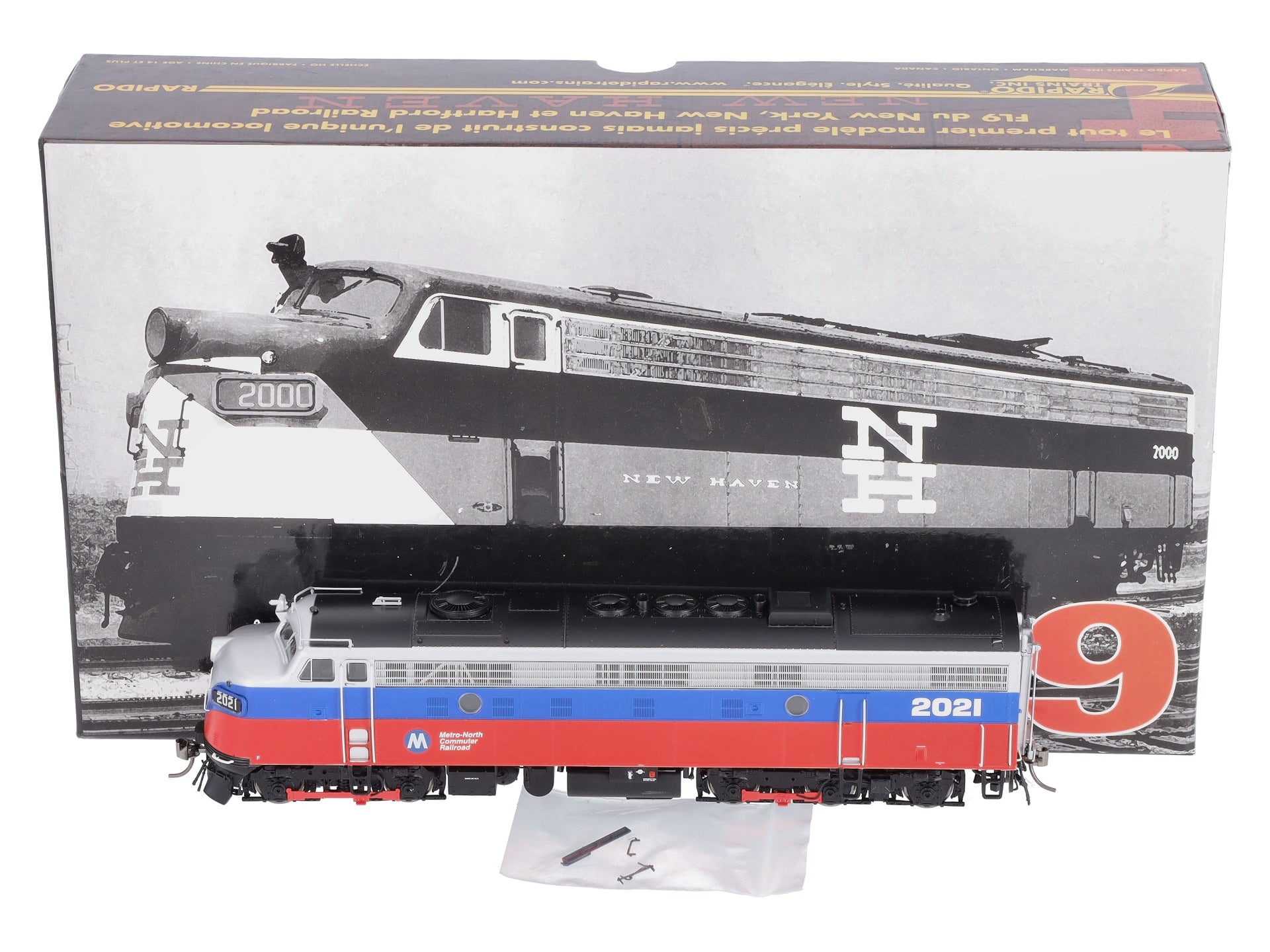 Rapido Trains 14052 HO Scale Metro-North EMD FL9 Diesel Engine #2021