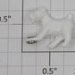 Lionel 128-42 Unpainted Newsstand Dog Figure with Eyelet