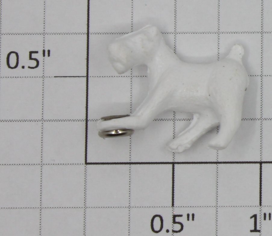 Lionel 128-42 Unpainted Newsstand Dog Figure with Eyelet