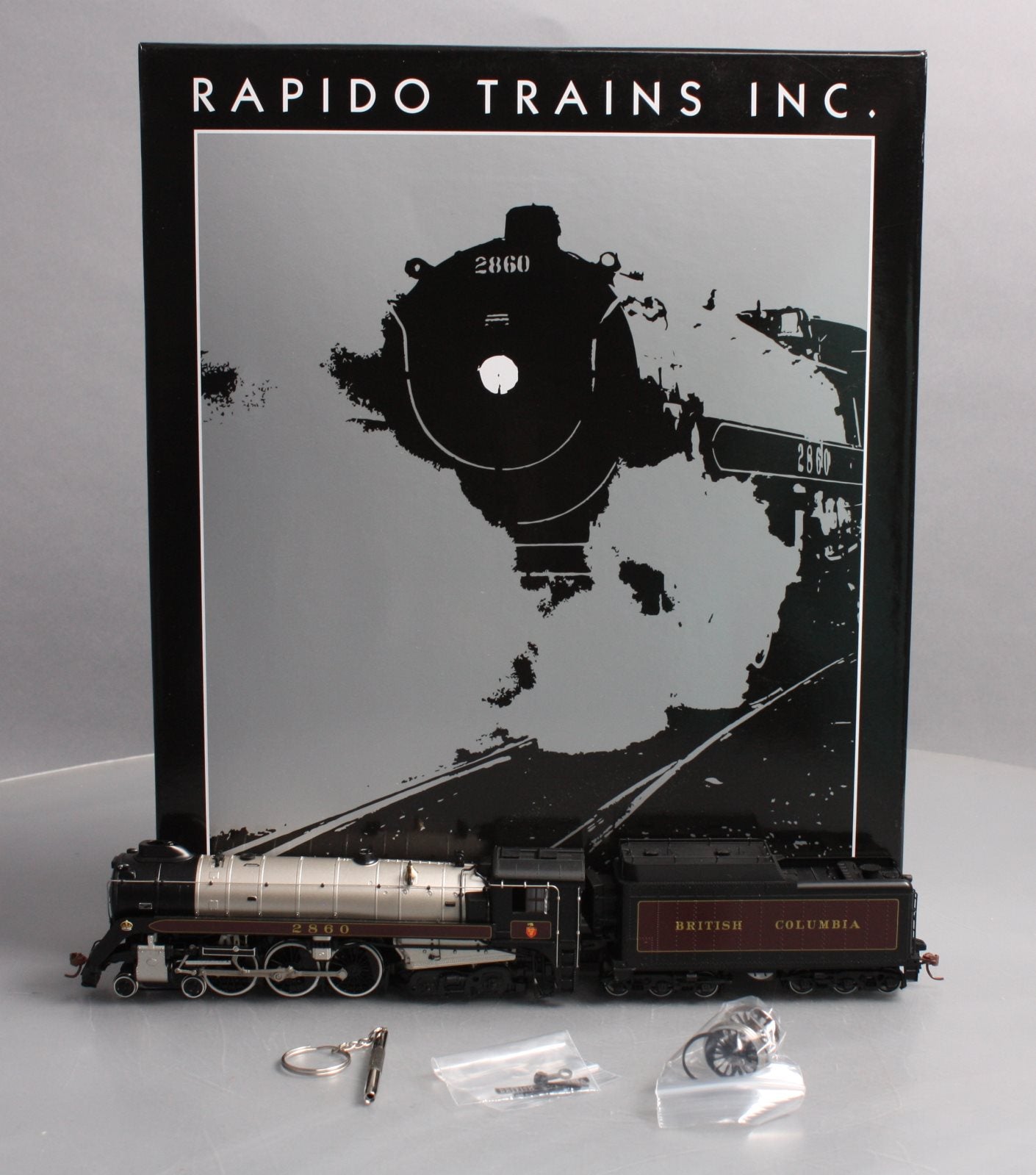 Rapido Trains 600091 HO British Columbia Class H1e Steam Locomotive #2860