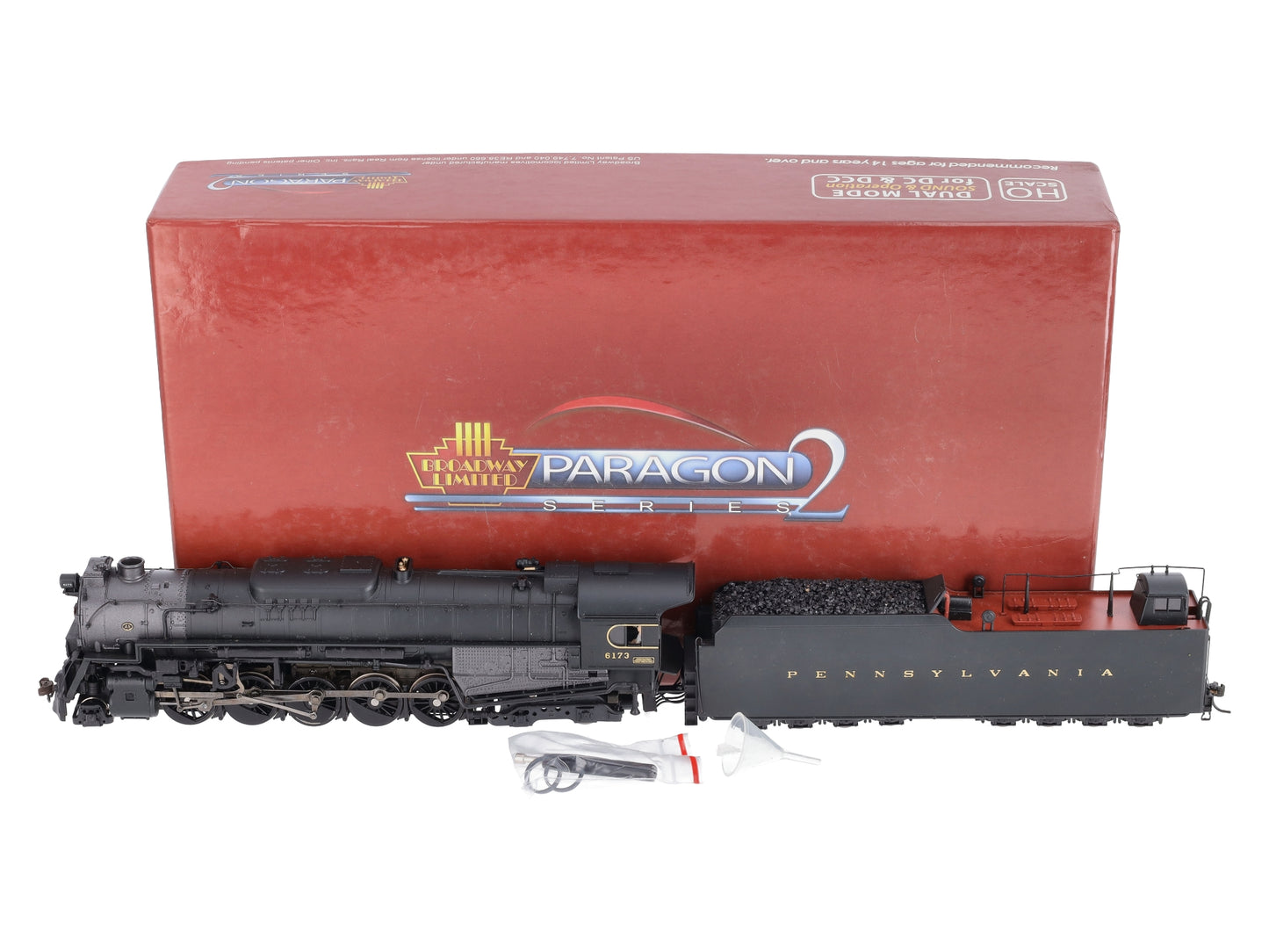 Broadway Limited 2221 HO PRR Class J1 2-10-4 Steam Locomotive & Tender #6173