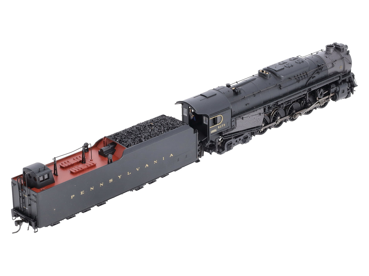 Broadway Limited 2221 HO PRR Class J1 2-10-4 Steam Locomotive & Tender #6173