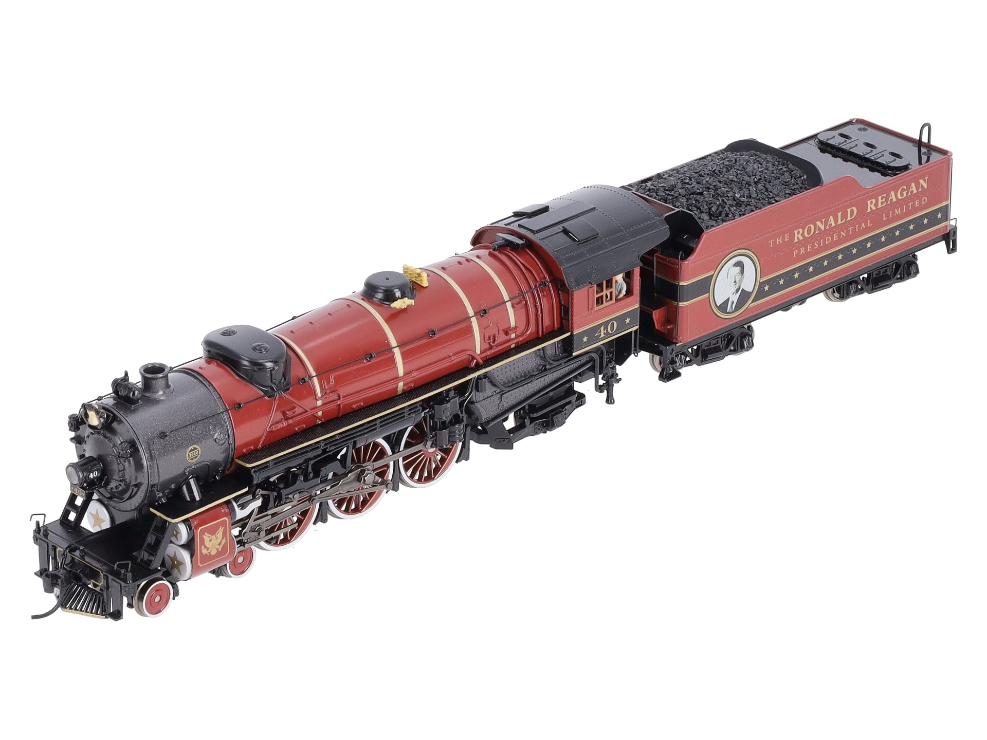 Broadway Limited 5902 HO President Ronal Reagan Steam Loco & Tender #40 w DCC