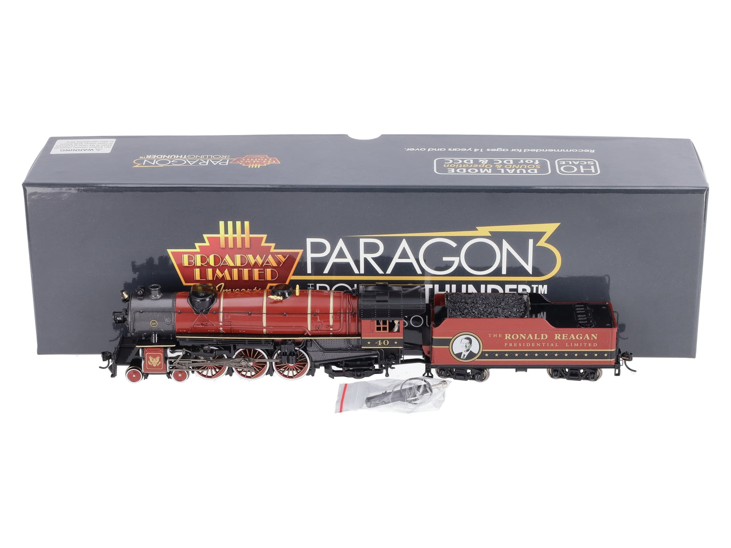 Broadway Limited 5902 HO President Ronal Reagan Steam Loco & Tender #40 w DCC