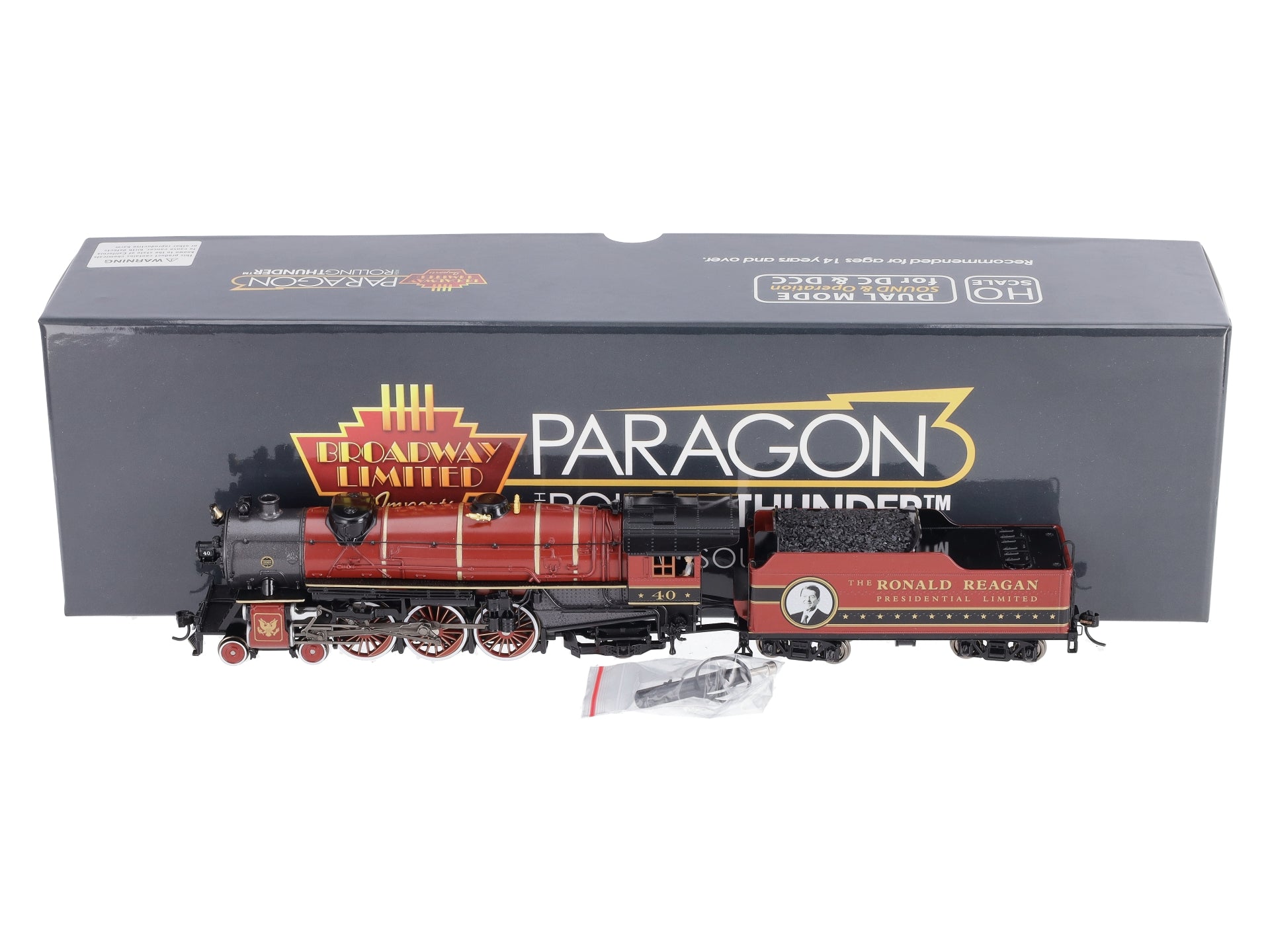 Broadway Limited 5902 HO President Ronal Reagan Steam Loco & Tender #40 w DCC