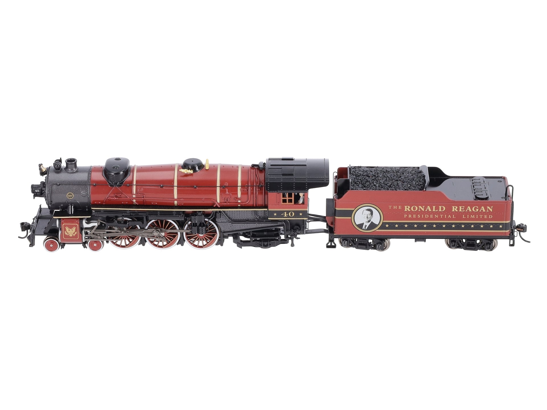 Broadway Limited 5902 HO President Ronal Reagan Steam Loco & Tender #40 w DCC