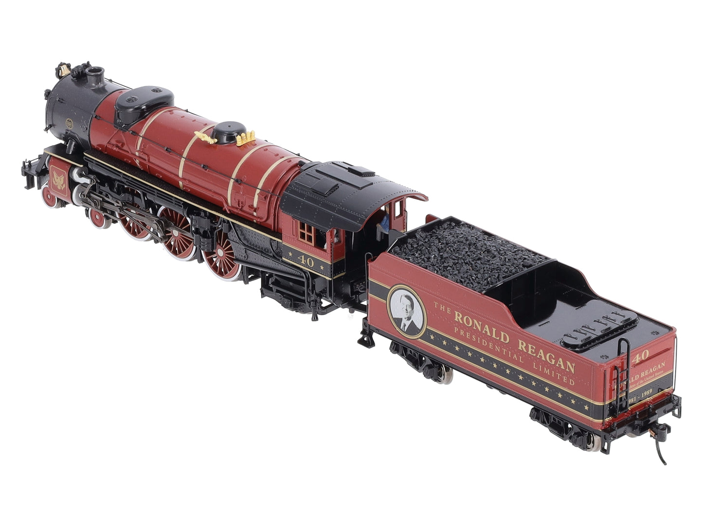 Broadway Limited 5902 HO President Ronal Reagan Steam Loco & Tender #40 w DCC