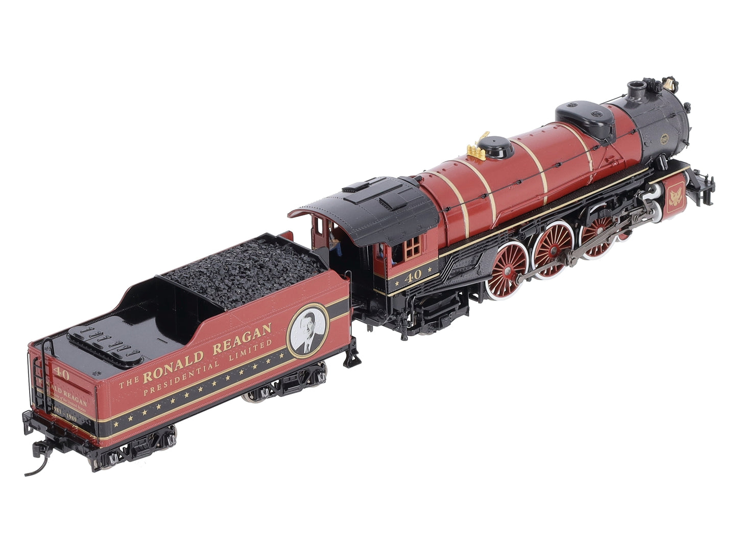 Broadway Limited 5902 HO President Ronal Reagan Steam Loco & Tender #40 w DCC