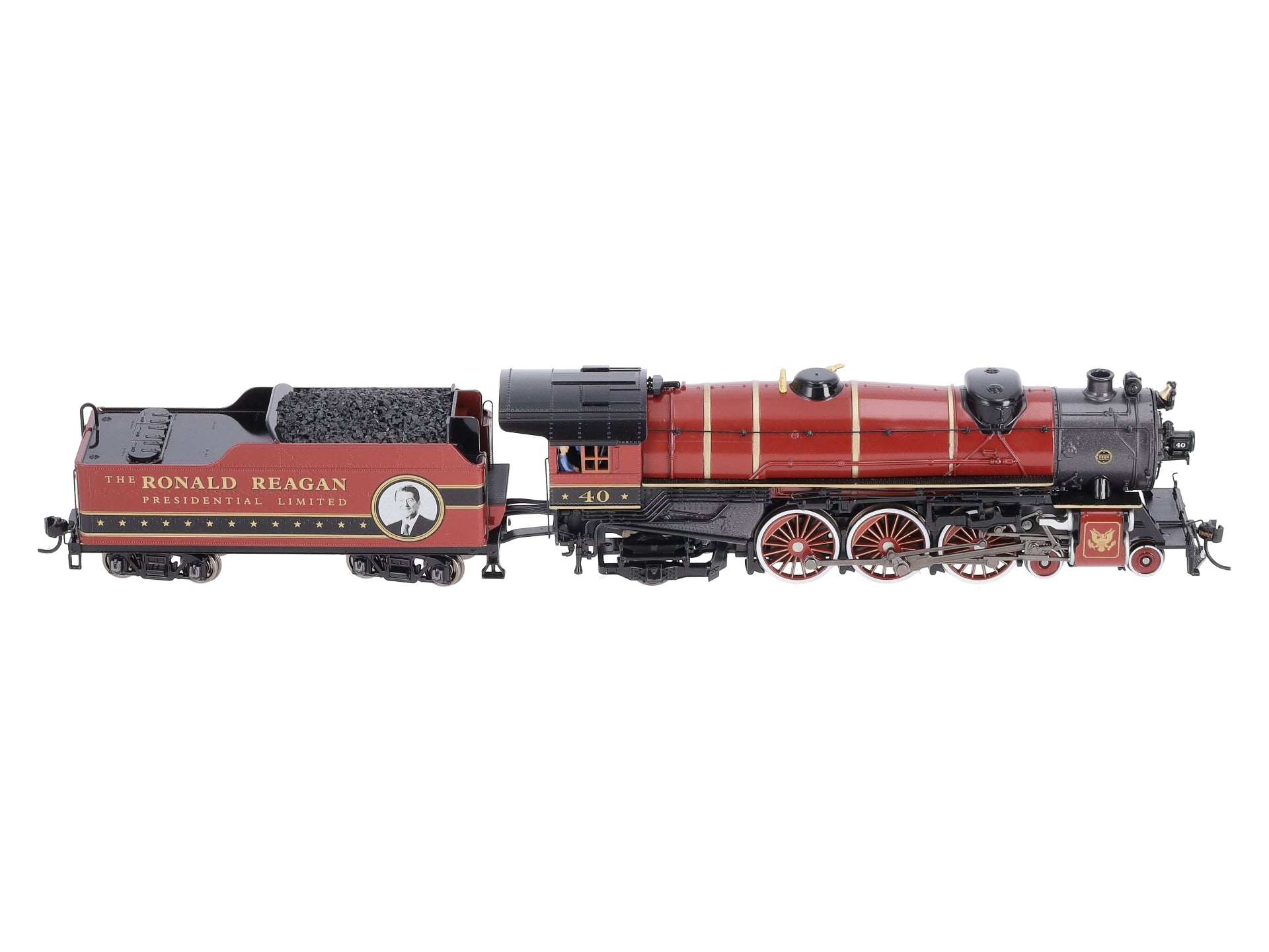 Broadway Limited 5902 HO President Ronal Reagan Steam Loco & Tender #40 w DCC