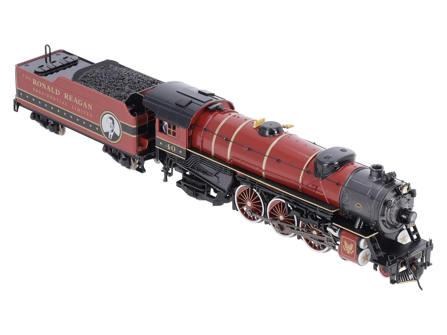 Broadway Limited 5902 HO President Ronal Reagan Steam Loco & Tender #40 w DCC