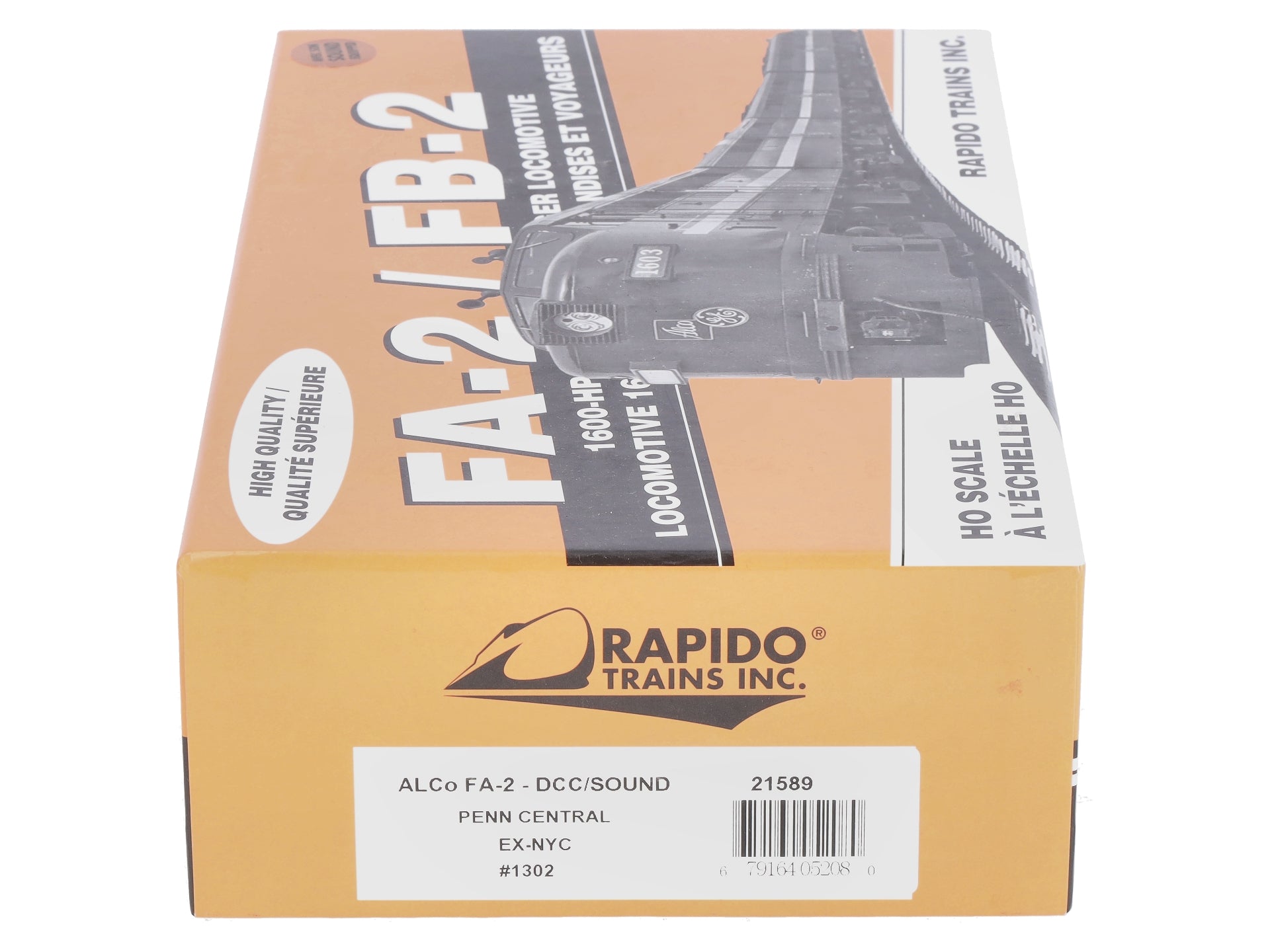 Rapido Trains 21589 HO Penn Central Alco FA-2 Diesel Locomotive DCC/Sound #1302