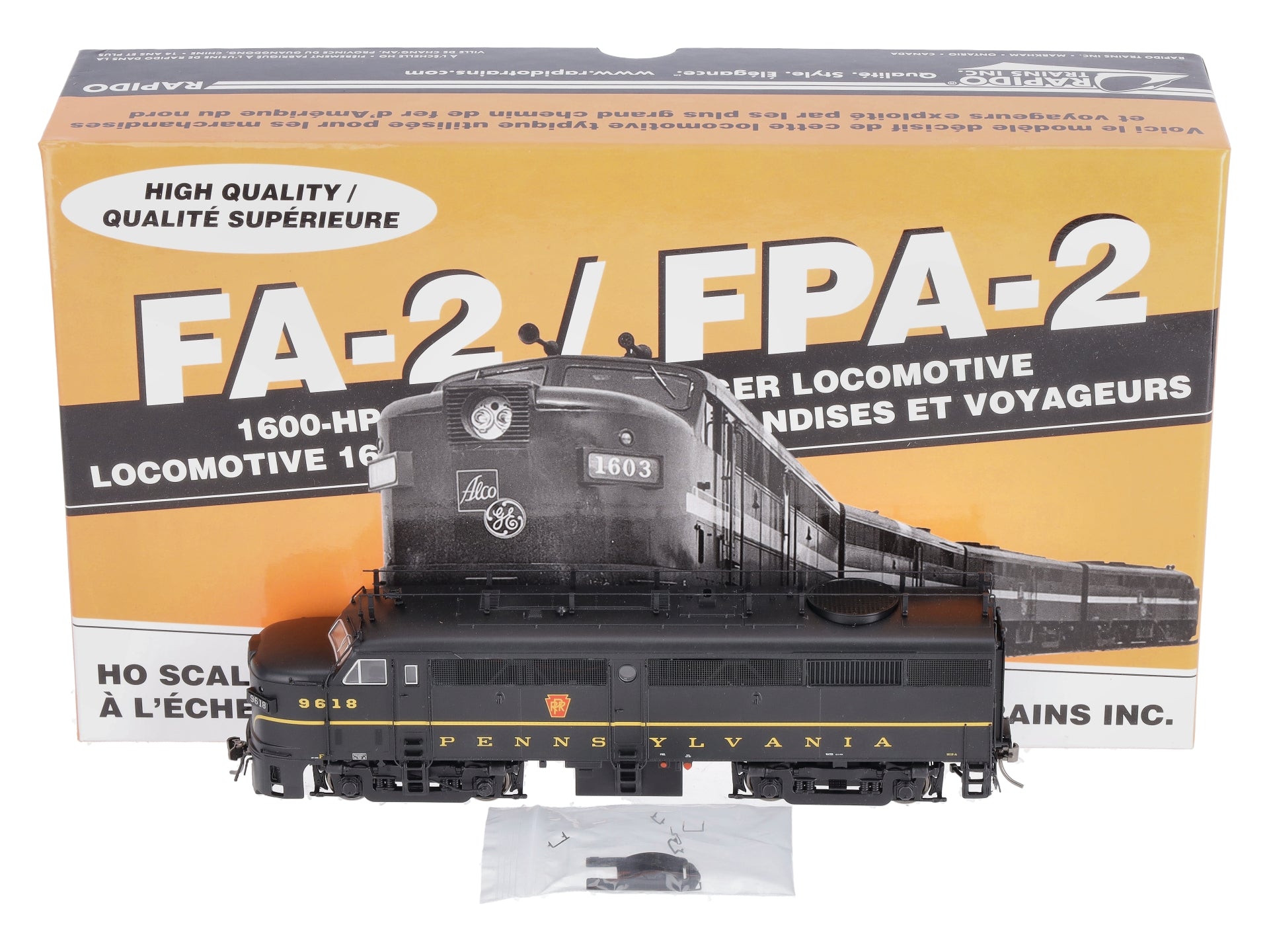 Rapido Trains 21550 HO PRR Alco FA-2 Diesel Locomotive #9618 w/LokSound & DCC