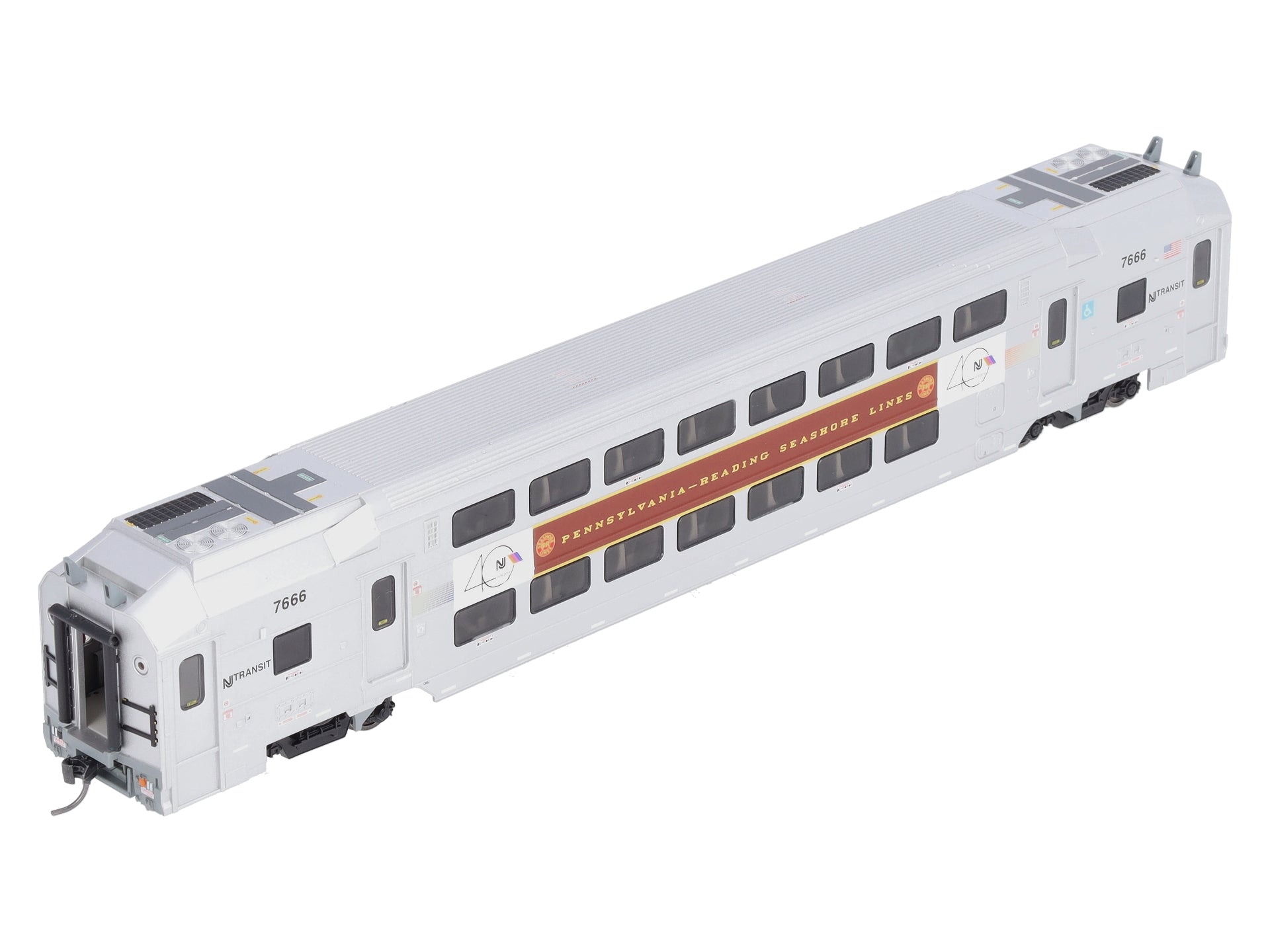Atlas 20006014 HO NJ Transit Modern Commuter Trains Multi-Level Trailer #7666