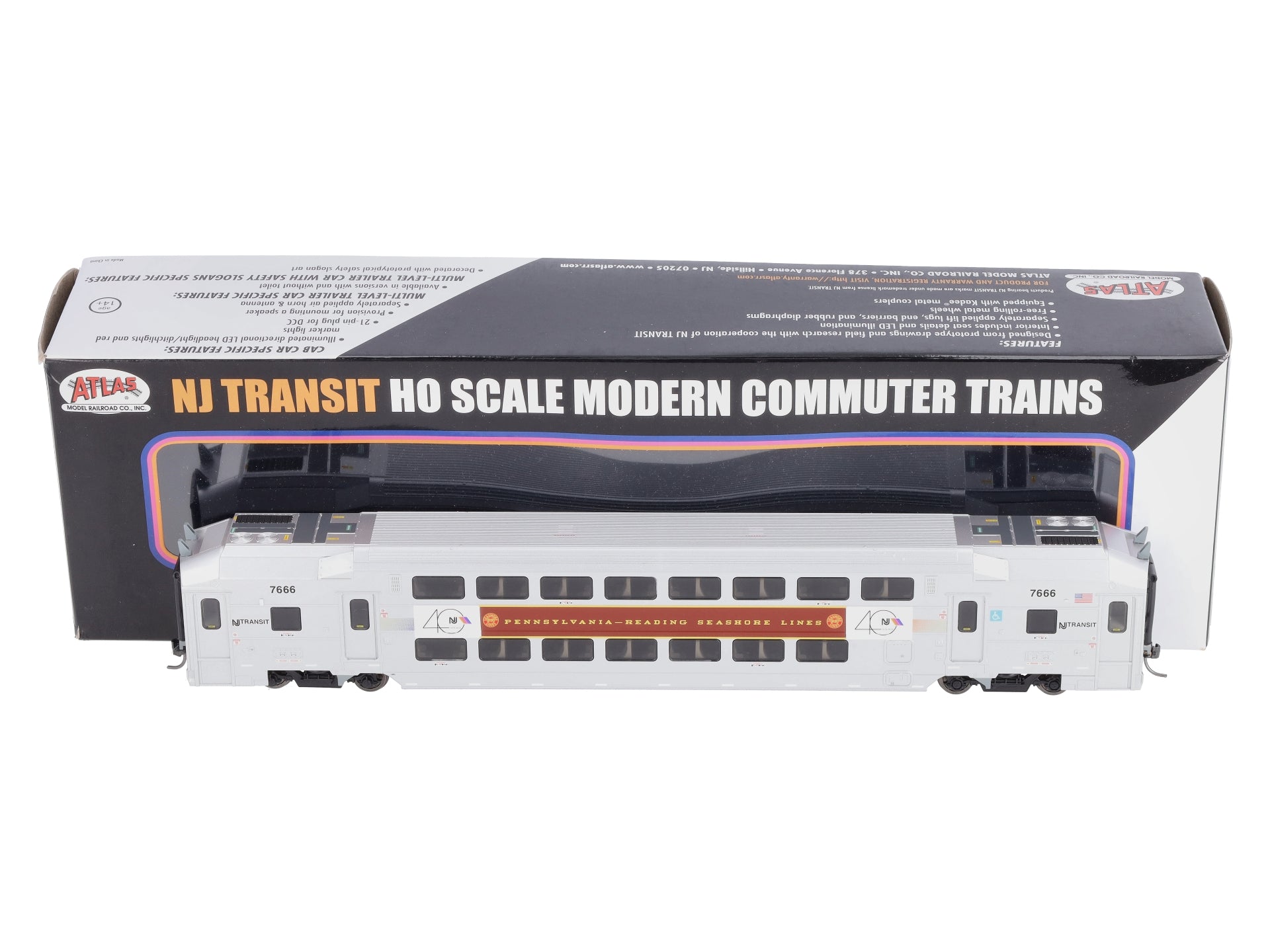 Atlas 20006014 HO NJ Transit Modern Commuter Trains Multi-Level Trailer #7666