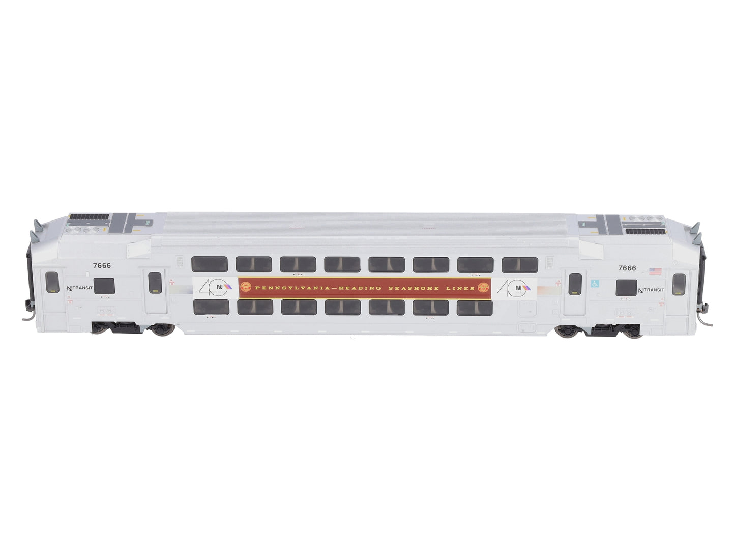 Atlas 20006014 HO NJ Transit Modern Commuter Trains Multi-Level Trailer #7666
