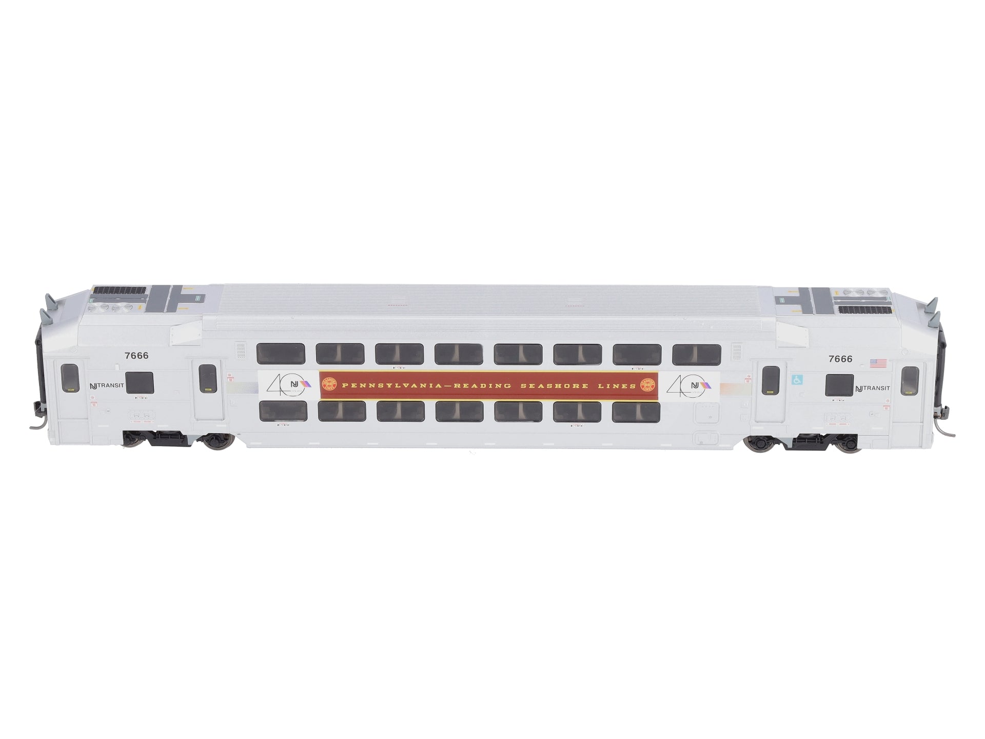 Atlas 20006014 HO NJ Transit Modern Commuter Trains Multi-Level Trailer #7666