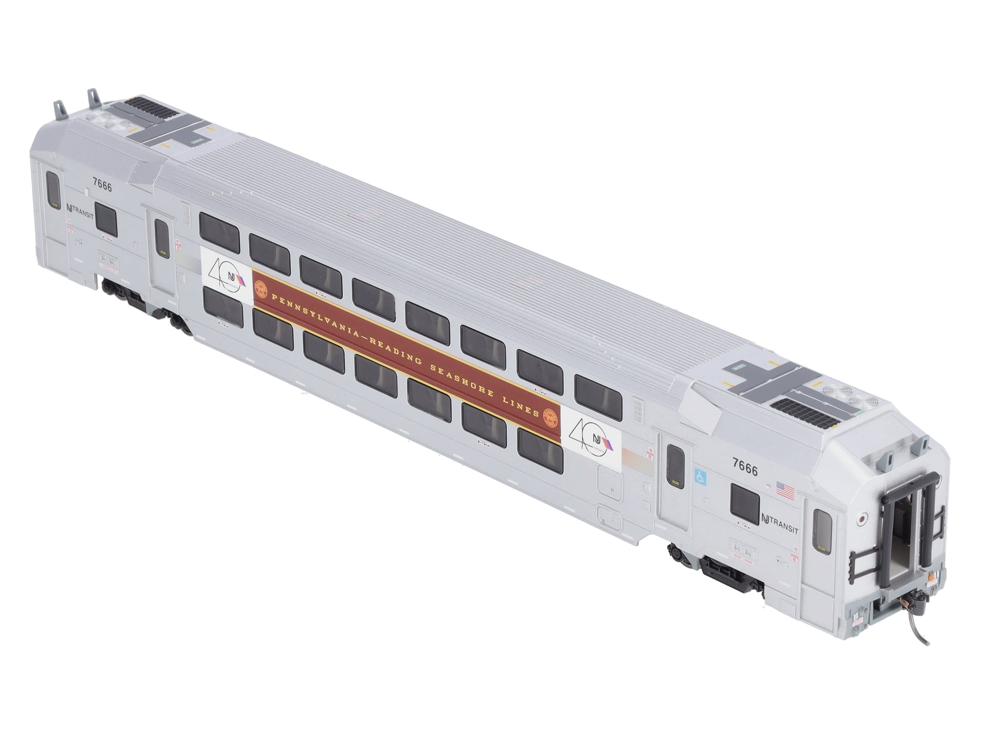 Atlas 20006014 HO NJ Transit Modern Commuter Trains Multi-Level Trailer #7666