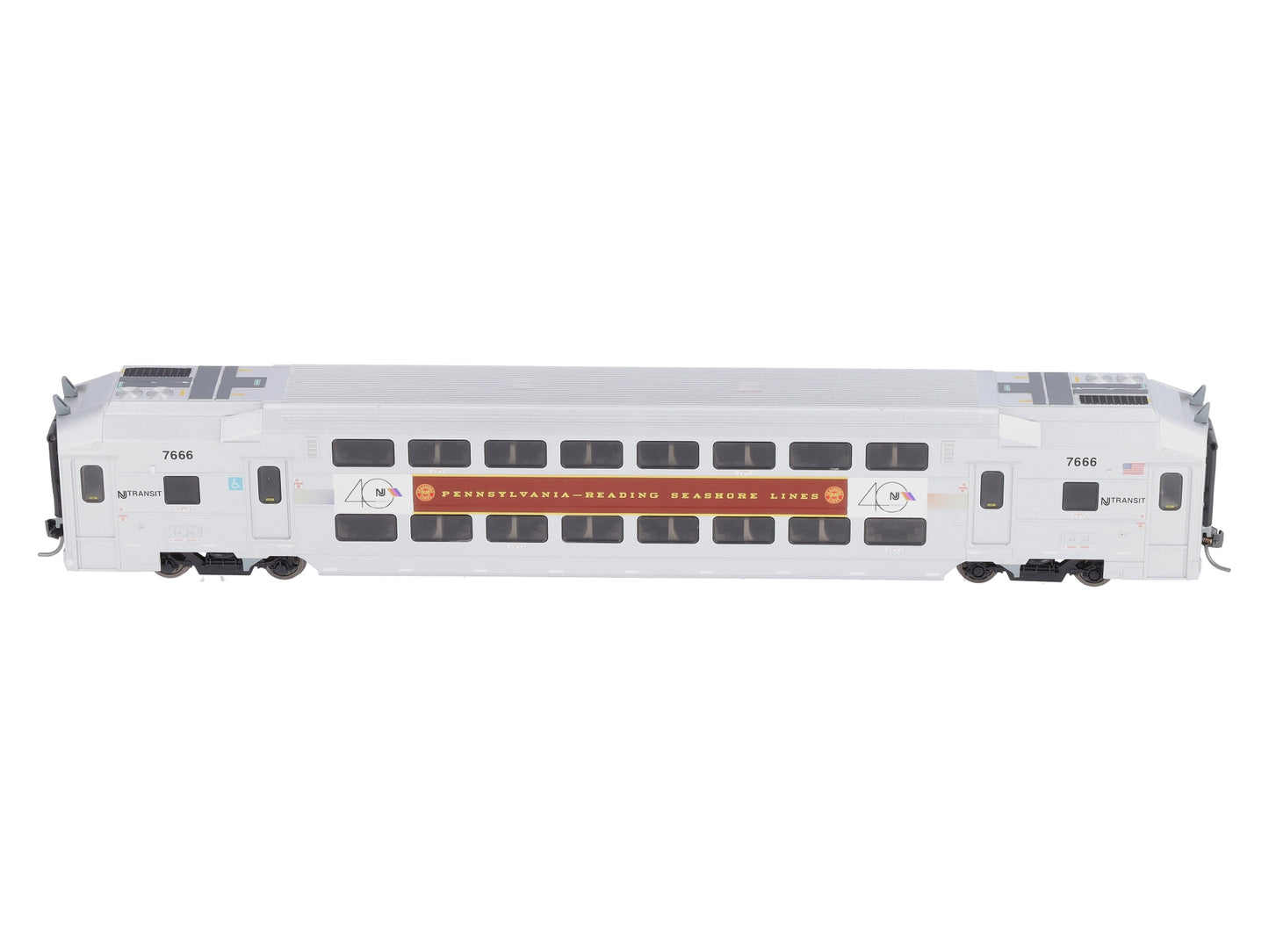 Atlas 20006014 HO NJ Transit Modern Commuter Trains Multi-Level Trailer #7666