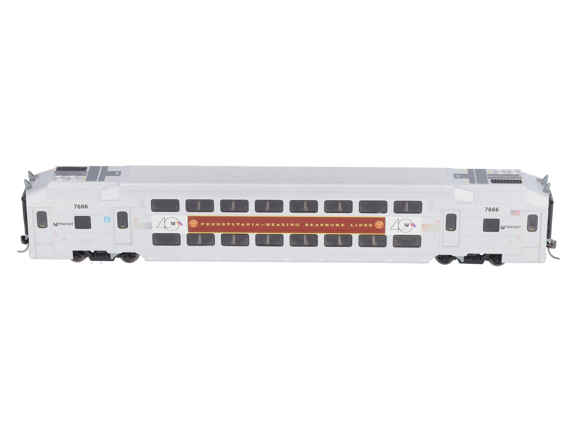 Atlas 20006014 HO NJ Transit Modern Commuter Trains Multi-Level Trailer #7666
