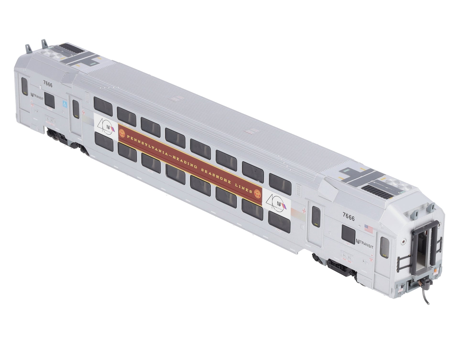 Atlas 20006014 HO NJ Transit Modern Commuter Trains Multi-Level Trailer #7666