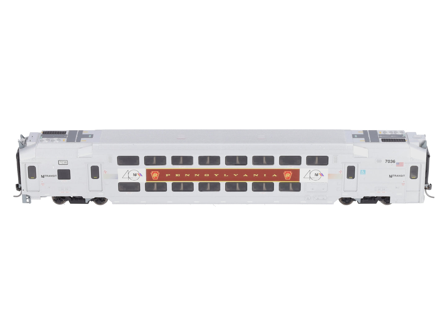 Atlas 20006016 HO NJ Transit Modern Commuter Trains Multi-Level Cab Car #7036