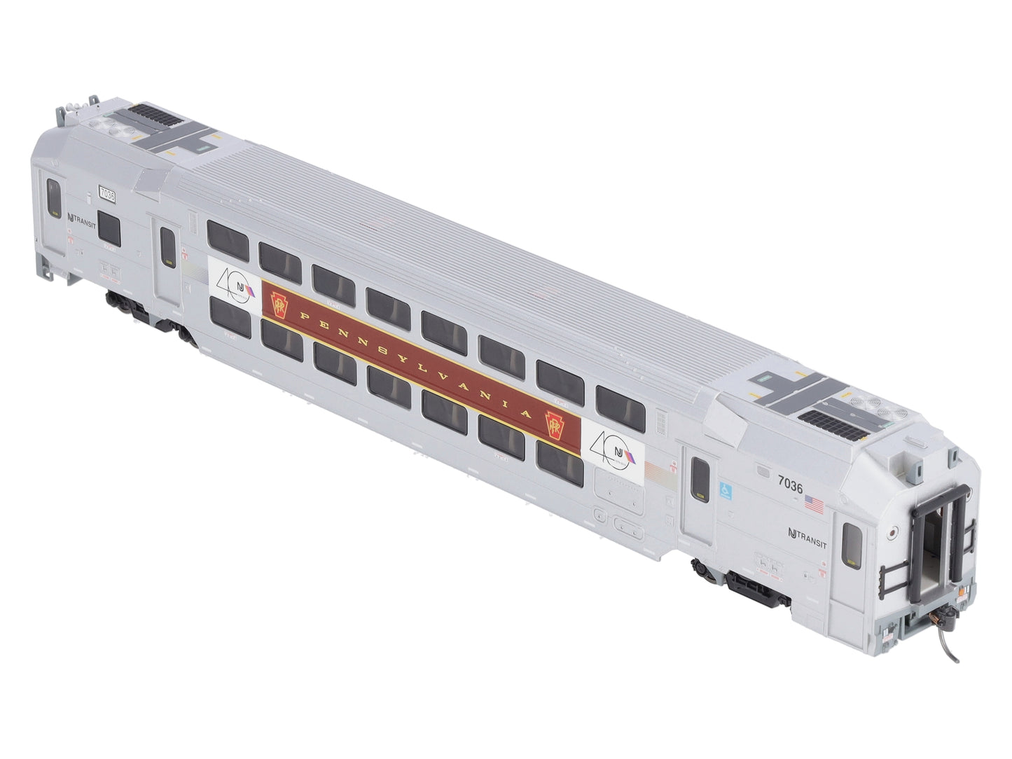 Atlas 20006016 HO NJ Transit Modern Commuter Trains Multi-Level Cab Car #7036