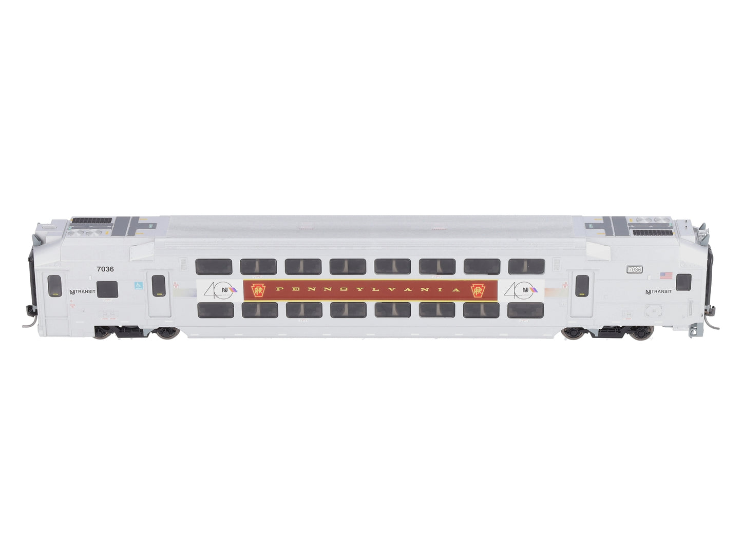 Atlas 20006016 HO NJ Transit Modern Commuter Trains Multi-Level Cab Car #7036