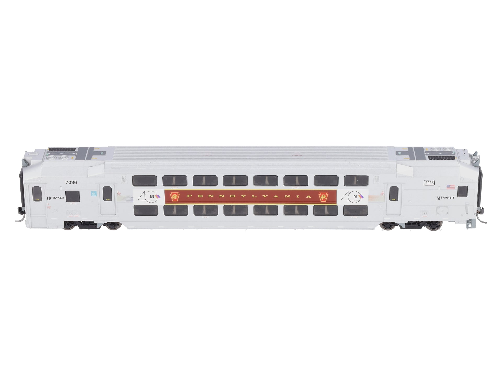 Atlas 20006016 HO NJ Transit Modern Commuter Trains Multi-Level Cab Car #7036