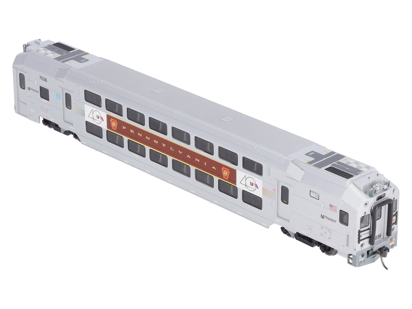 Atlas 20006016 HO NJ Transit Modern Commuter Trains Multi-Level Cab Car #7036